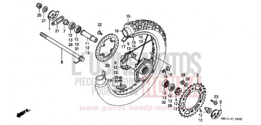 HINTERRAD XR600RV de 1997